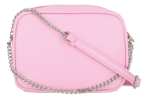 Bolso Crossbody Mujer Rosa 848-12 Diseño De La Tela Liso