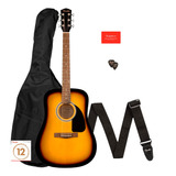 Paquete Fender Guitarra Acustica Fa-115 Sombreada Msi