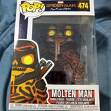 Funko Pop Spider Man Molten Man En Caja Como Nuevo!!!