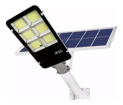 Foco Solar Led Exterior Lupa Luminaria + Poste 400w