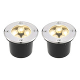 Lampara Empotrado Led Piso 5w Luz Blanca O Calida 2 Piezas