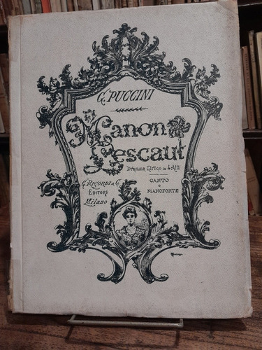 Puccini Manon Lescaut. Antigua Partitura Ópera Canto Y Piano