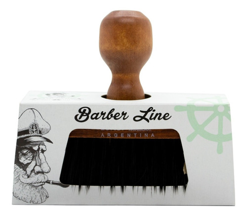 Eurostil Barber Line Cepillo Barbero Quita Pelo Madera 50307 Color Marrón