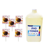 1 Rec De 500g Pvo Kon Min Biz C364  Color Yellow + 5 Paletas