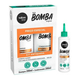 Kit Antiqueda Shampoo Condicionador 200ml + Tônico Sos Bomba