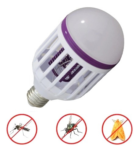 Lampara Led Mata Moscas Mosquitos Insecto 12w Luz Exterior