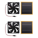 2 Extractores De Aire Con Ventilador De Escape Solar De 12 V