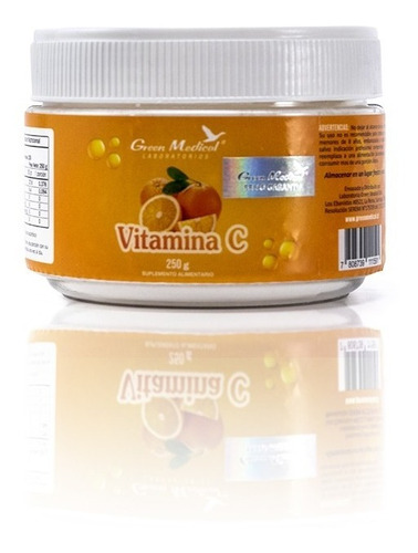 Vitamina C En Polvo 250g Green Medical