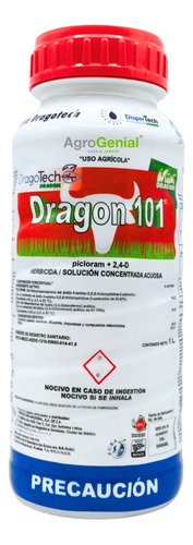 Dragon 101 Herbicida Elimina Hierbas En  Cesped Y Pastos 1 L