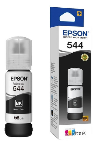 Tinta Epson 544 Preta Refil Original L3110 L3150 L5190 L1110