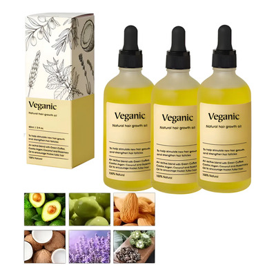 60ml*3 Aceite Vegano Natural Para El Crecimiento Del Cabello | Envío gratis
