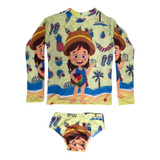 Camisa Infantil Feminina Com Proteção Solar Uv Maiô Biquini