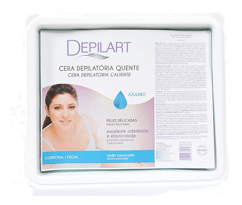 Cera Depilatória Quente Azuleno 1kg - Depilart