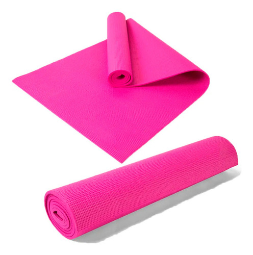 Colchoneta Mat Yoga Pilates Fitness Enrollable Gym Mat 6 Mm Color Rosa