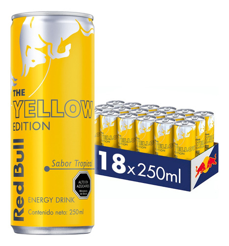 Red Bull Bebida Energética Pack 18 Latas Tropical 250ml