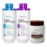 Kit Forever Liss Escova 3d Zero + Máscara Mandioca 250g