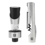 Kit Sommelier Aço Inox 2 Pcs Saca Rolhas E Aerador Zwilling