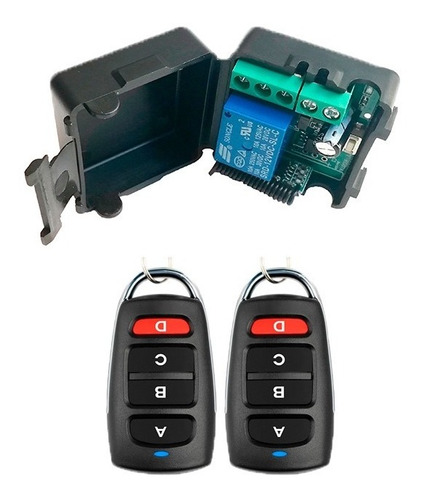 2 Control Remoto Alarma (100m Accesorio) Y 1 Receptor De 1ch