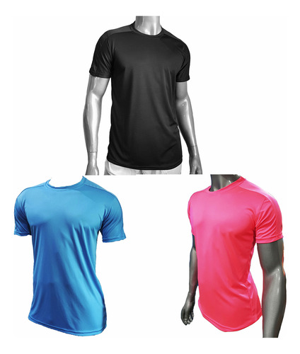 Pack X3 Remera Camiseta Deportiva Hombre Move Dry Alfest