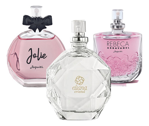 Kit Com 3 Colônias Femininas Perfumes Femininos Miniatura 25ml Para Mulher Eliana + Jolie + Rebeca Abravanel Da Jequiti