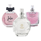 Kit Com 3 Colônias Femininas Perfumes Femininos Miniatura 25ml Para Mulher Eliana + Jolie + Rebeca Abravanel Da Jequiti