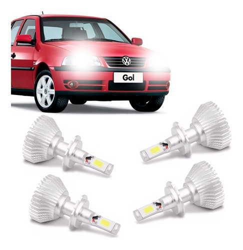 Kit Lampada Xenon Super Led Gol G3 H7 H1 Foco Duplo 6000k