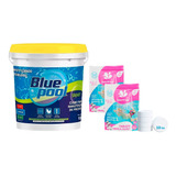 Kit Balde De Cloro Para Piscina 10 Kg 3x1 + 10 Pastilha 200g