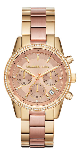 Reloj Michael Kors Ritz Para Mujer En Tono Dorado Mk6475