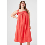 Vestido Forever 21 Plus Size Tie-strap Midi Dress