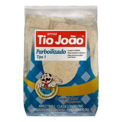Arroz Parboilizado Tipo 1 Boil in Bag 8 Saquinhos 1kg Tio João | MercadoLivre