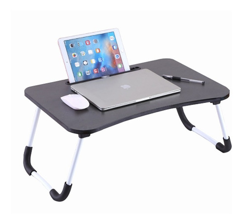 Mesa Portable Para Computador Cama Cenar Comer Ranura Negra 
