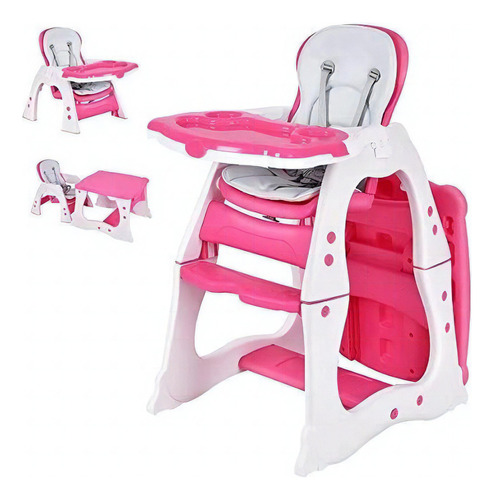 Silla Alta Para Bebe Costzon, Juego De Mesa Y Silla Color Pink