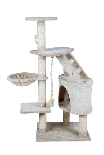 Rascador Mueble Para Gato Con Escaleras Y Hamaca 120 Cm