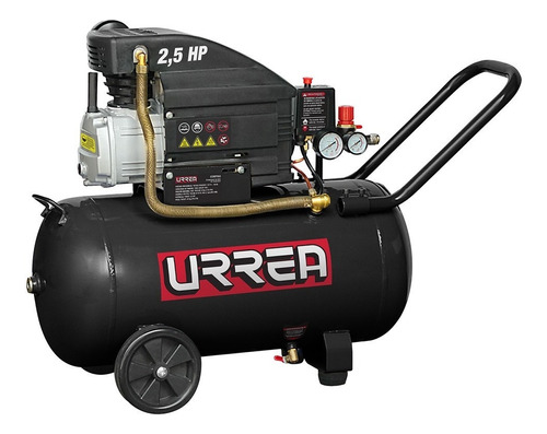 Compresor De Aire Eléctrico Portátil Urrea Comp850 Monofásico 50l 2.5hp 127v 60hz Negro