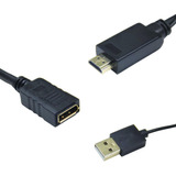 Cabo Adap  Hdmi Para Displayport 4k - Pronta Entrega