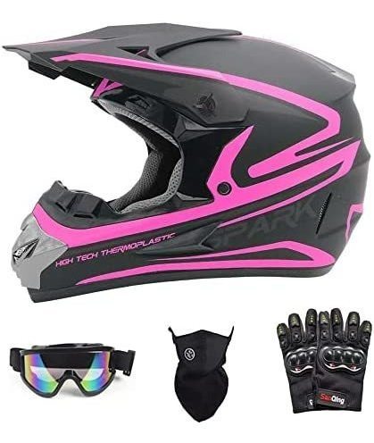 Casco De Motocross, Unisex Para Jóvenes, Casco Protector De