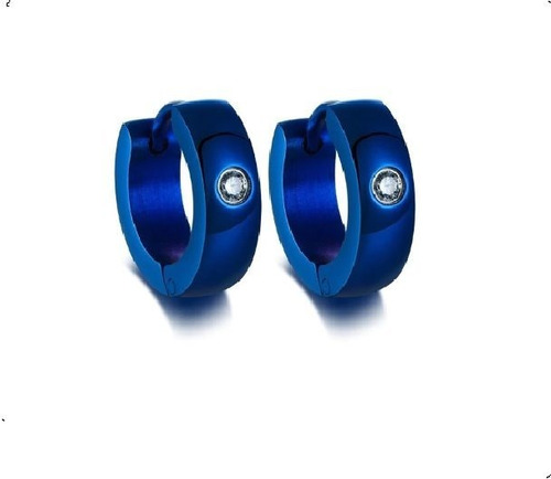 Aros Punk Hombre Mujer Azul Rey Earing Moda 2019