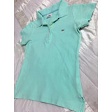 Lacost Blusa Polo Para Niña Talla 38 8-10 Años Verde Agua