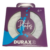 Setx6 Plato Playo Durax Gema Plus De 23,5cm En Disp Color Transparente