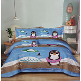 Cobertor De Verano Quilt  Infantil 1 1/2 Plazas