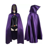 Disfraz De Raven De Lujo Para Mujer, Cosplay Capa Halloween