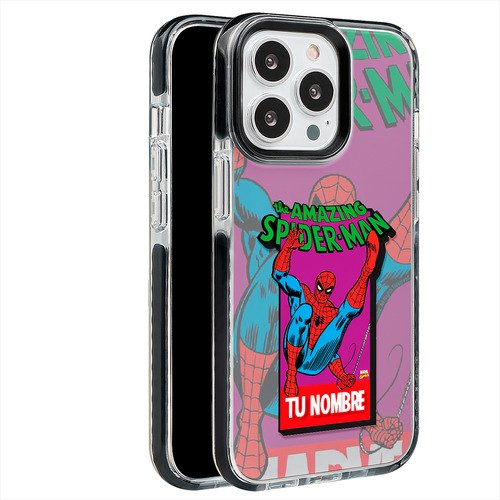 Funda Para iPhone Spiderman Con Tu Nombre Personalizada