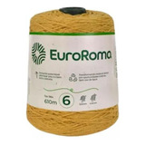 Barbante Euroroma 610m Fio 6 Eurofios Diversas Cores Crochê Cor Mostarda