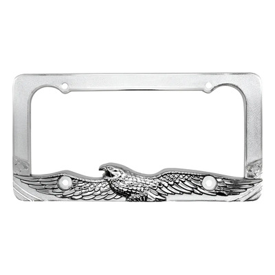 Bisel Para Placa Cromado Con Textura Y Relieve Águila Plateado | MercadoLibre