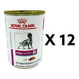 Paquete 12 Piezas Renal Support E Royal Canin Lata 385 G Dog