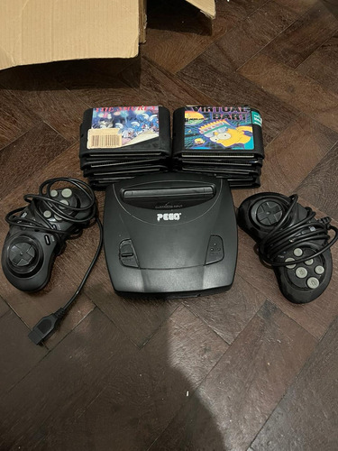 Sega Consola Genérica Pego Con Cables+ 9juegos+ 2 Joyst