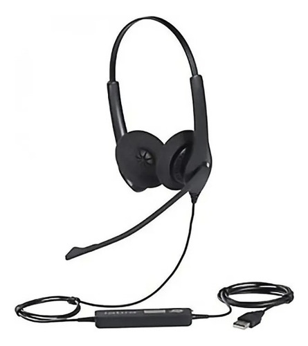 Auriculares Jabra Biz 1100 Duo Usb A 1159-0158 Color Negro