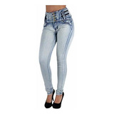Jeans Ajustados De Cintura Alta Con Levantacola De Diseño Co