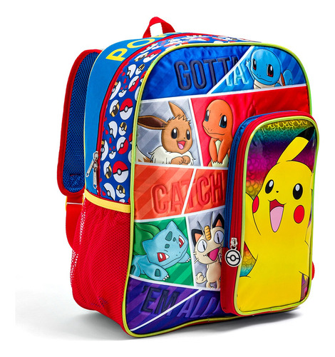 Mochila Escolar Niño Ruz 173743 Azul Pokemon D5