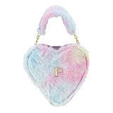 Bolso Corazón De Peluche Juvenil De Moda Personaliza Inicial